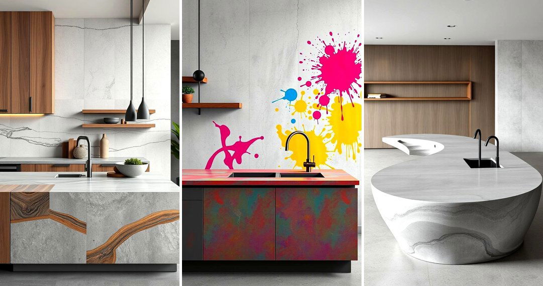 24 Modern Concrete Countertop Ideas for Kitchen & Bathroom Designs