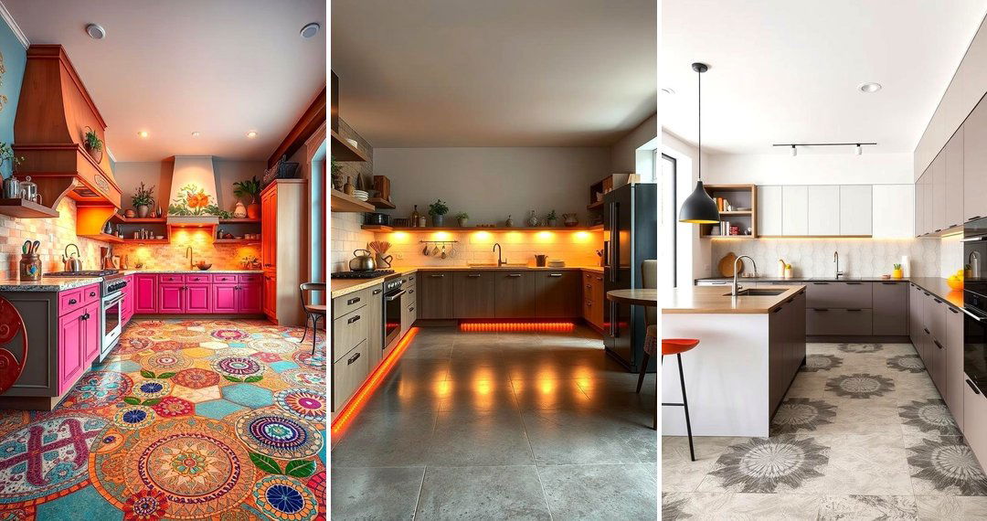 24 Industrial Chic Concrete Floor Kitchen Design Concepts