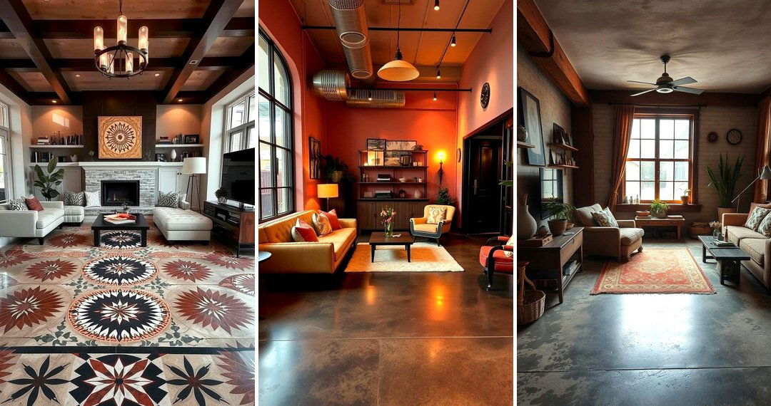 24 Modern Concrete Floor Living Room Design Inspirations