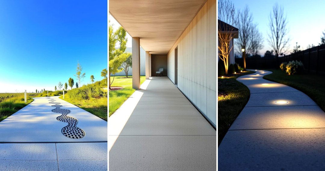 24 Concrete Walkway Ideas: Durable Outdoor Landscaping Designs