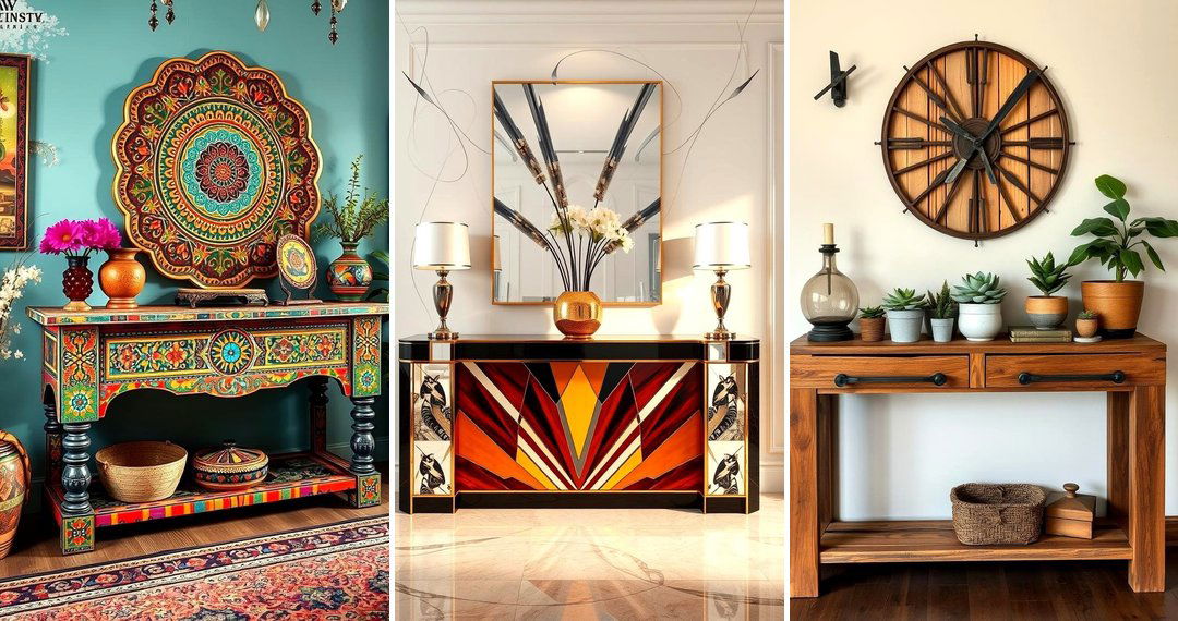 24 Console Table Decor Ideas for Entryways & Living Rooms