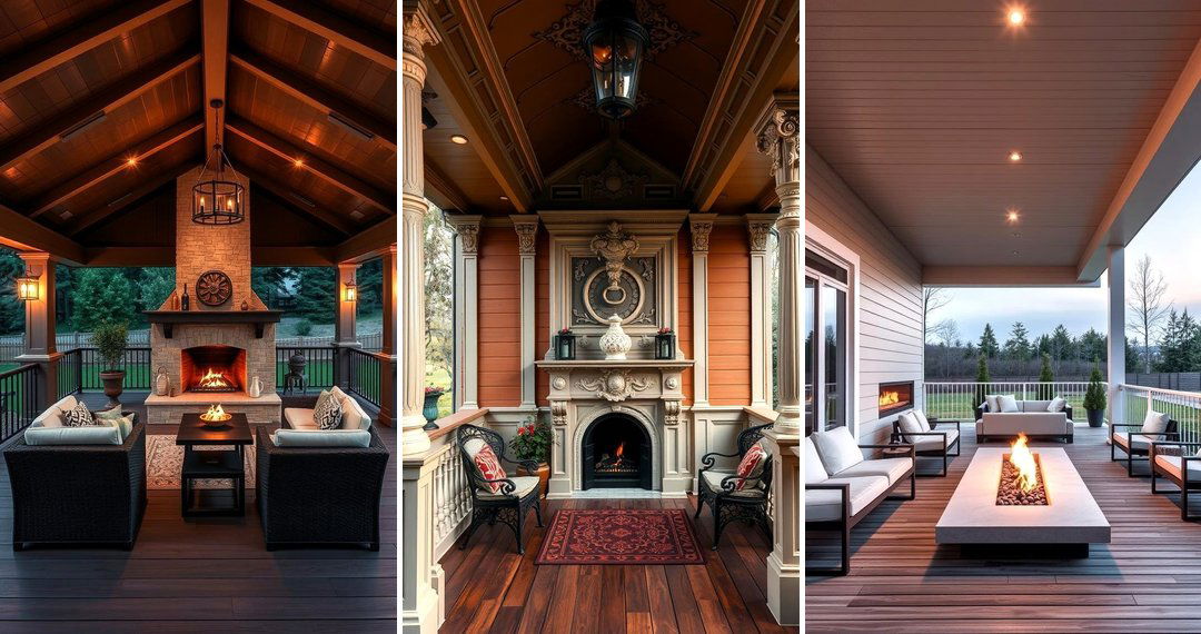 24 Covered Deck With Fireplace Ideas for Cozy Gatherings