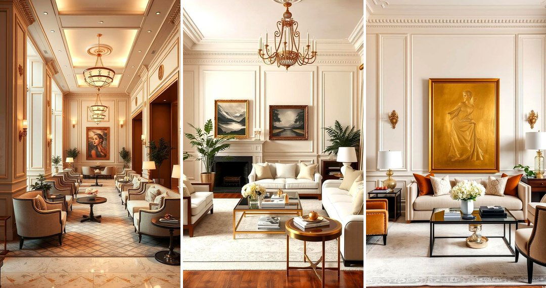 24 Cream and Gold Living Room Ideas for Luxurious Comfort