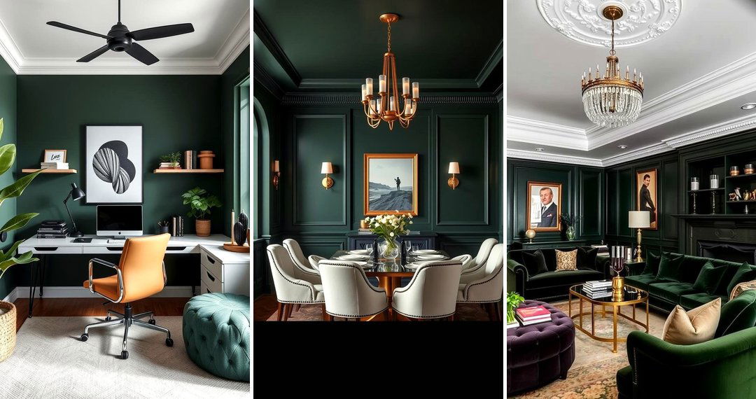 24 Dark Green Accent Wall Ideas for Bold Interior Statements