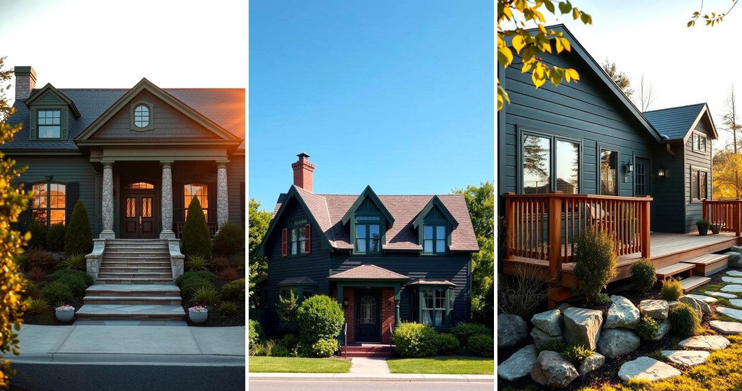 24 Dark Green Exterior Ideas for Bold Home Facades