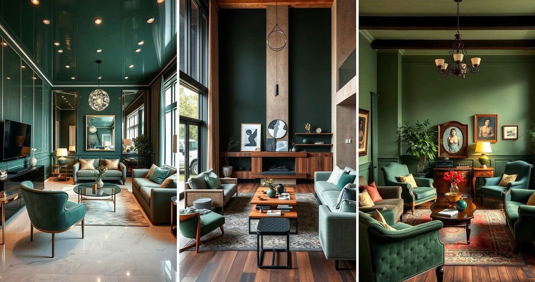 24 Dark Green Living Room Ideas for Luxurious Ambiance