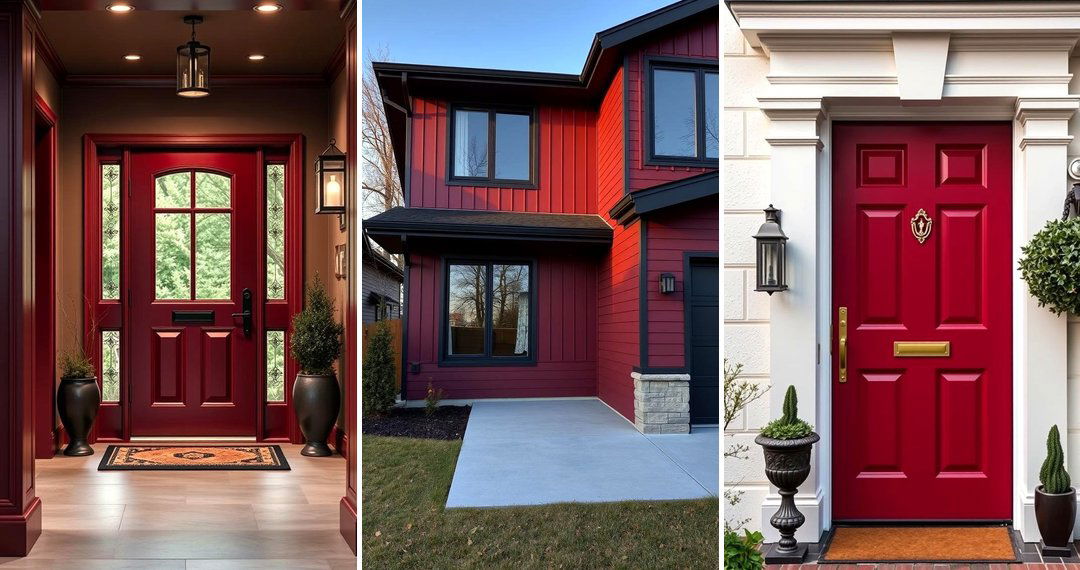 24 Dark Red House Exterior Ideas for Bold Curb Appeal