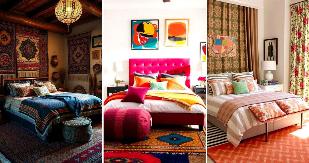 24 Eclectic Bedroom Designs Mixing Patterns and Textures