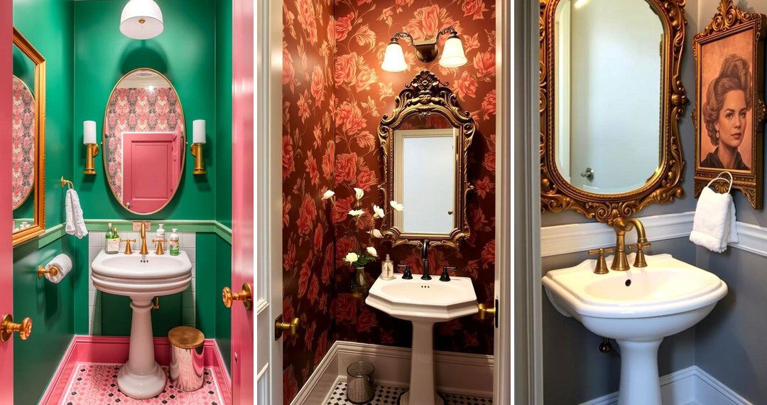 24 Eclectic Powder Room Ideas
