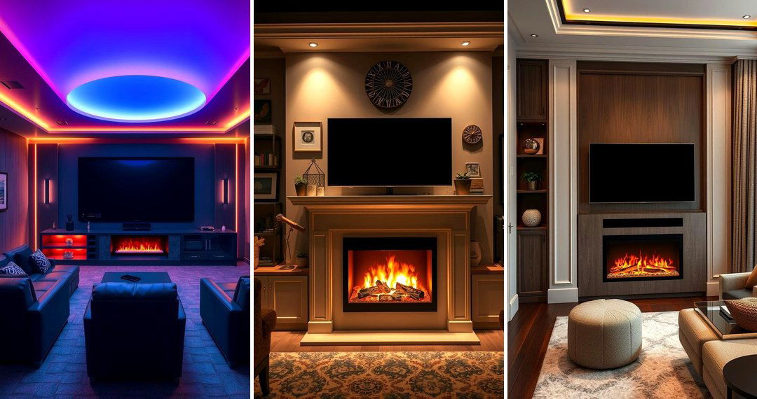 24 Electric Fireplace Designs with Perfect TV Placement