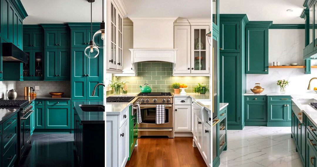 24 Stunning Emerald Green Kitchen Design Ideas for 2023