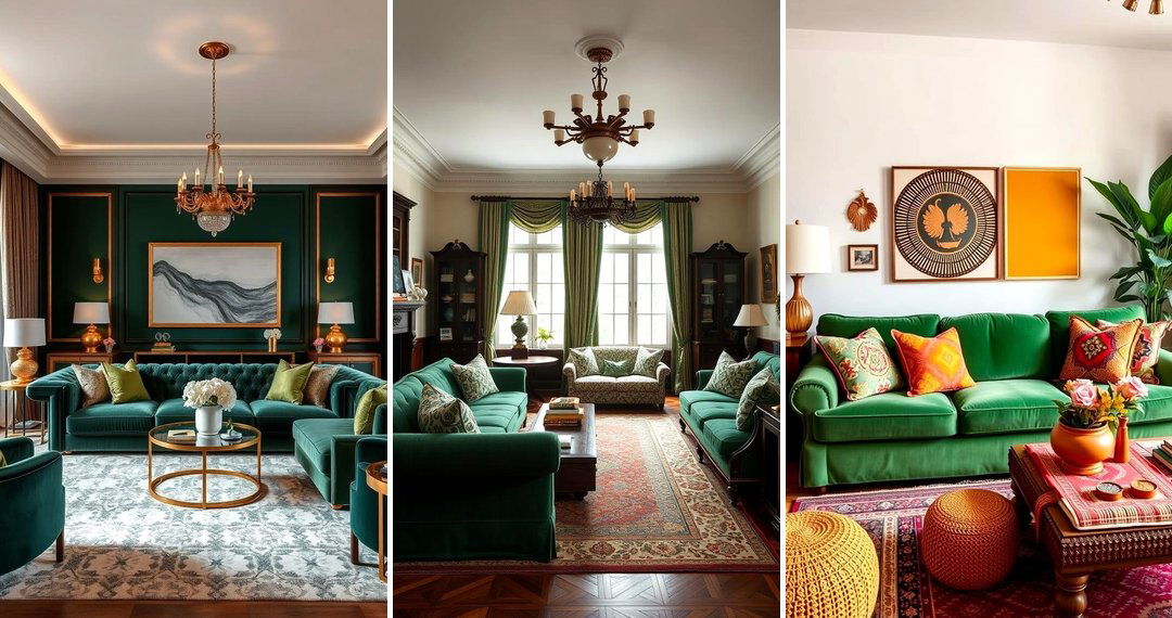 24 Emerald Green Sofa Living Room Styling Tips