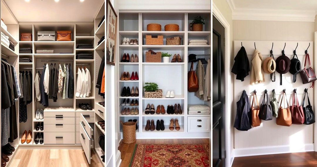 24 Functional Entry Closet Organizing Solutions and Designs