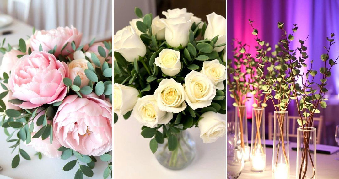 24 Eucalyptus Wedding Centerpieces