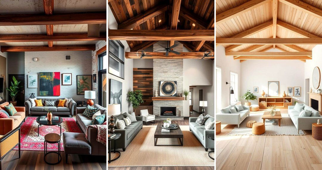 24 Exposed Beam Living Room Ideas with Rustic Charm