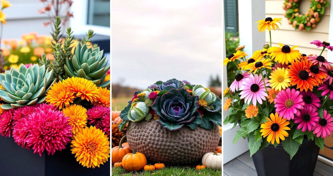 24 Fall Planter Ideas for Autumn Porch & Garden Decor
