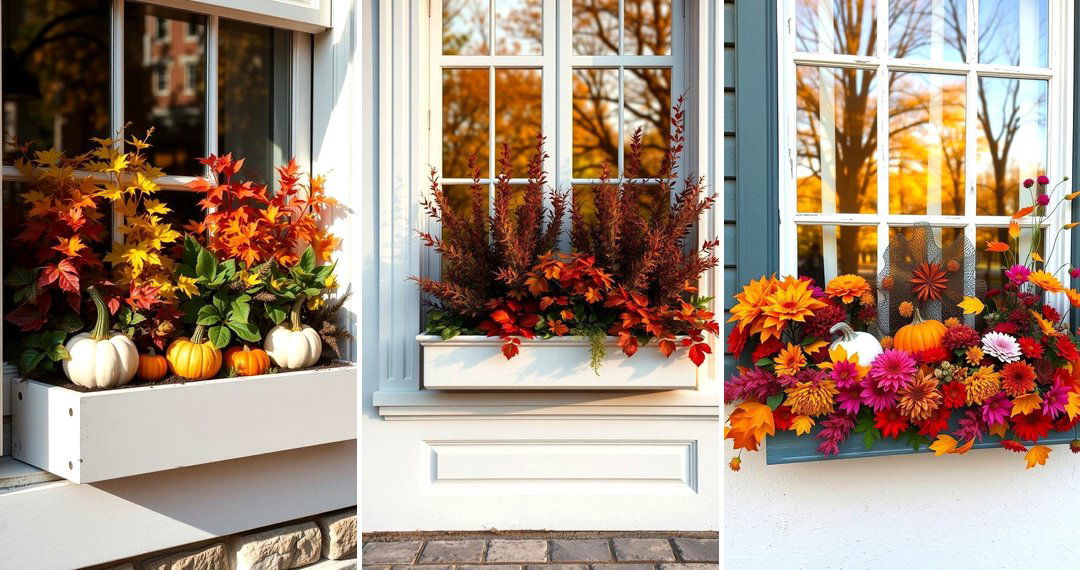 24 Fall Window Box Ideas for Autumn Curb Appeal