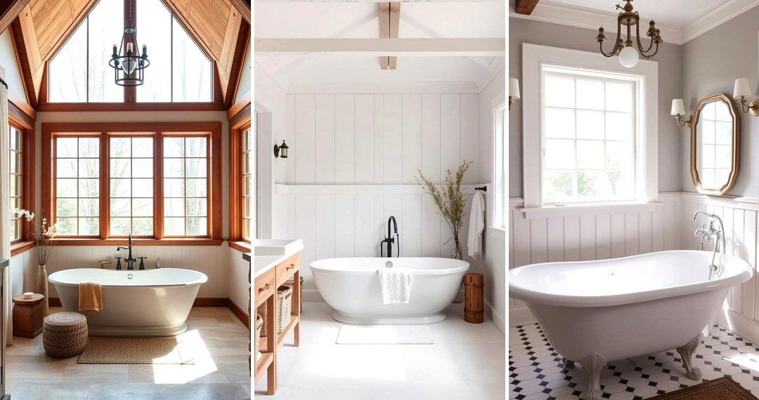 24 Farmhouse Bathroom Ideas