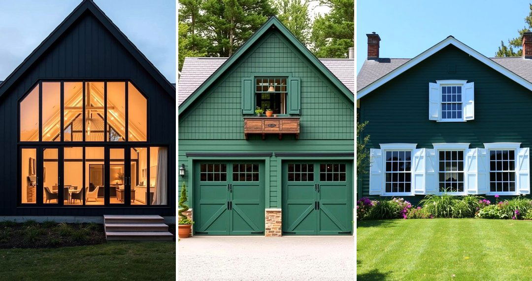 24 Farmhouse Green Exterior Ideas to Refresh Your Home's Look