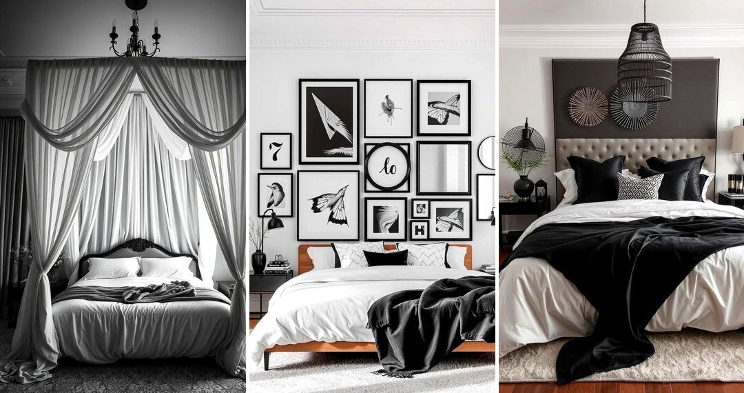 24 Feminine Black & White Bedroom Ideas for Timeless Elegance