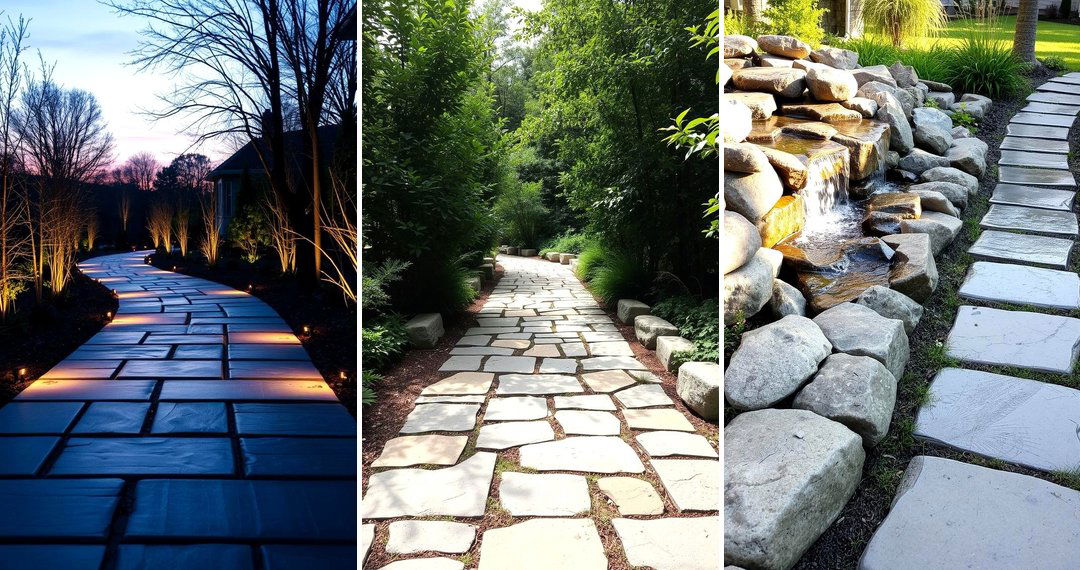 24 Flagstone Walkway Ideas for Natural Pathways