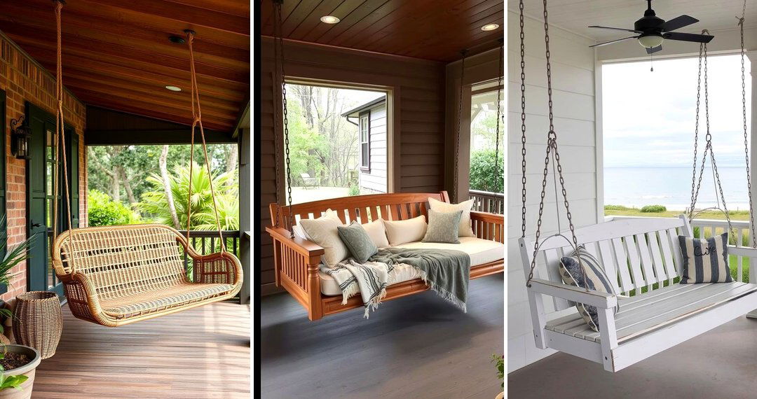 24 Front Porch Swing Ideas for Relaxing Outdoor Spaces
