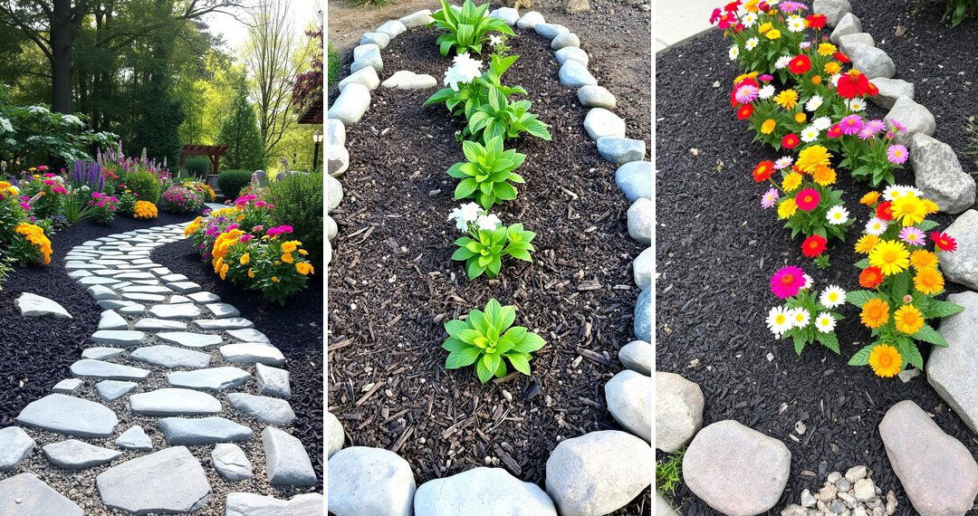 24 Front Yard Landscaping Ideas With Rocks and Mulch