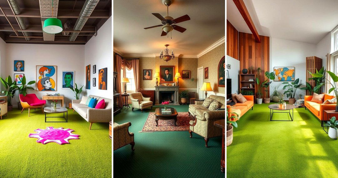 24 Green Carpet Living Room Ideas