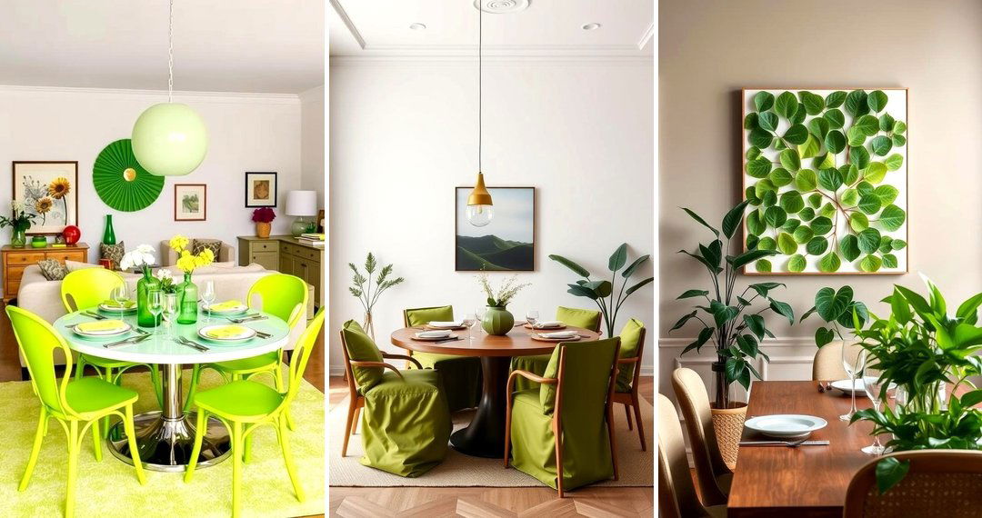 24 Refreshing Green Dining Room Ideas for Vibrant Gatherings