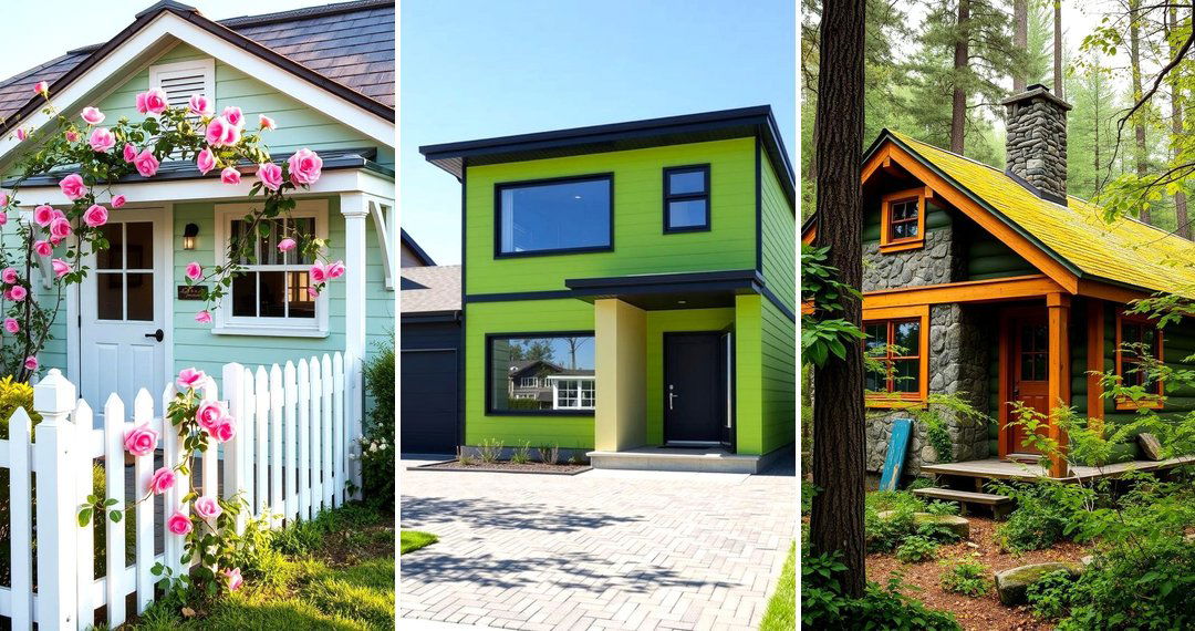 24 Green Exterior House Paint Ideas for Curb Appeal & Character