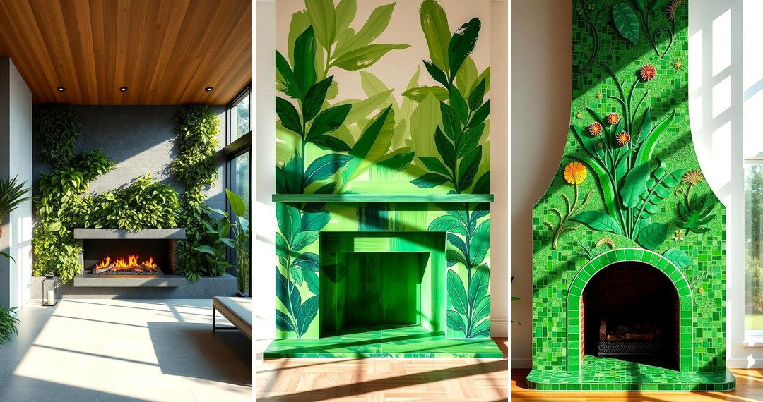 24 Green Fireplace Ideas: Nature-Inspired Hearth Designs