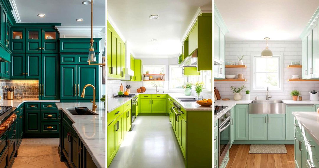 24 Green Kitchen Cabinet Ideas for Fresh Culinary Spaces