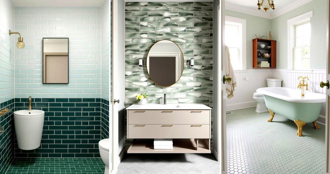 24 Green Tile Bathroom Ideas