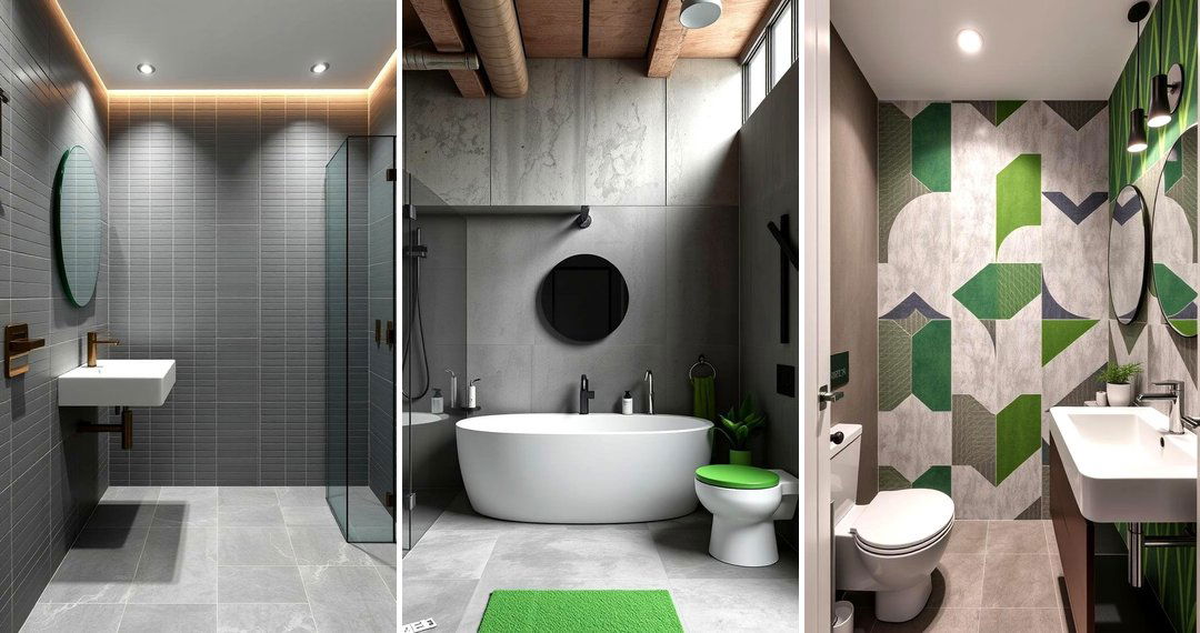 24 Green and Grey Bathroom Ideas