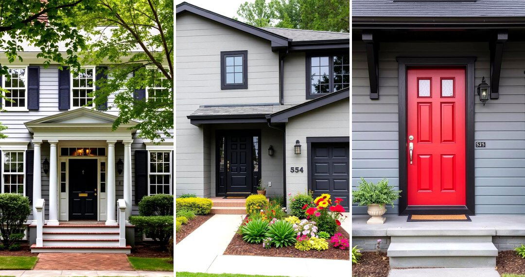 24 Grey House With Black Trim