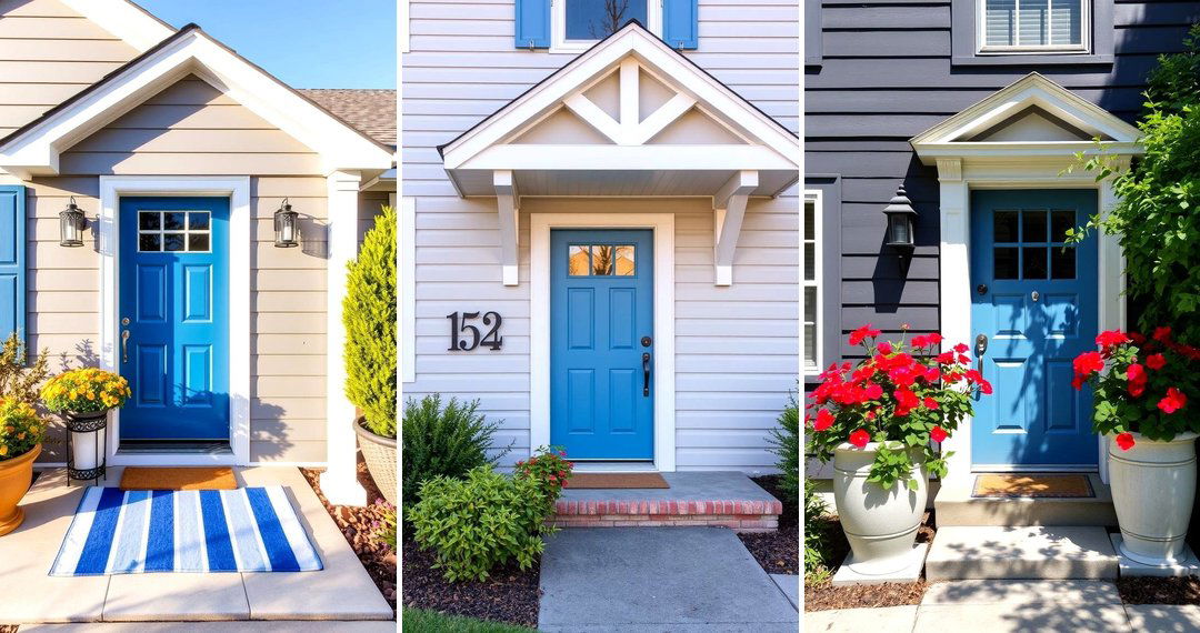 24 Grey House With Blue Door Ideas