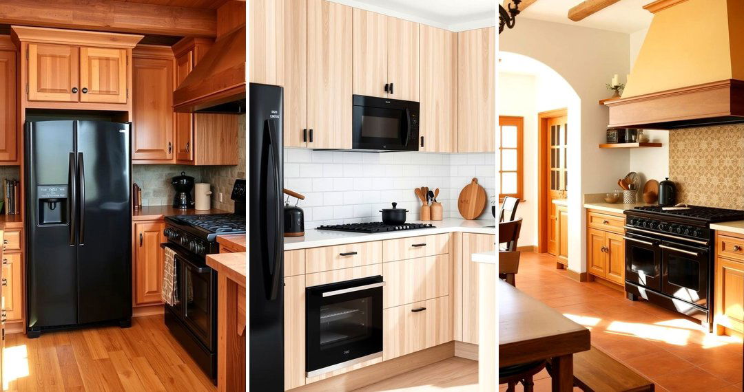 24 Modern Kitchens with Stylish Black Appliances Design Ideas