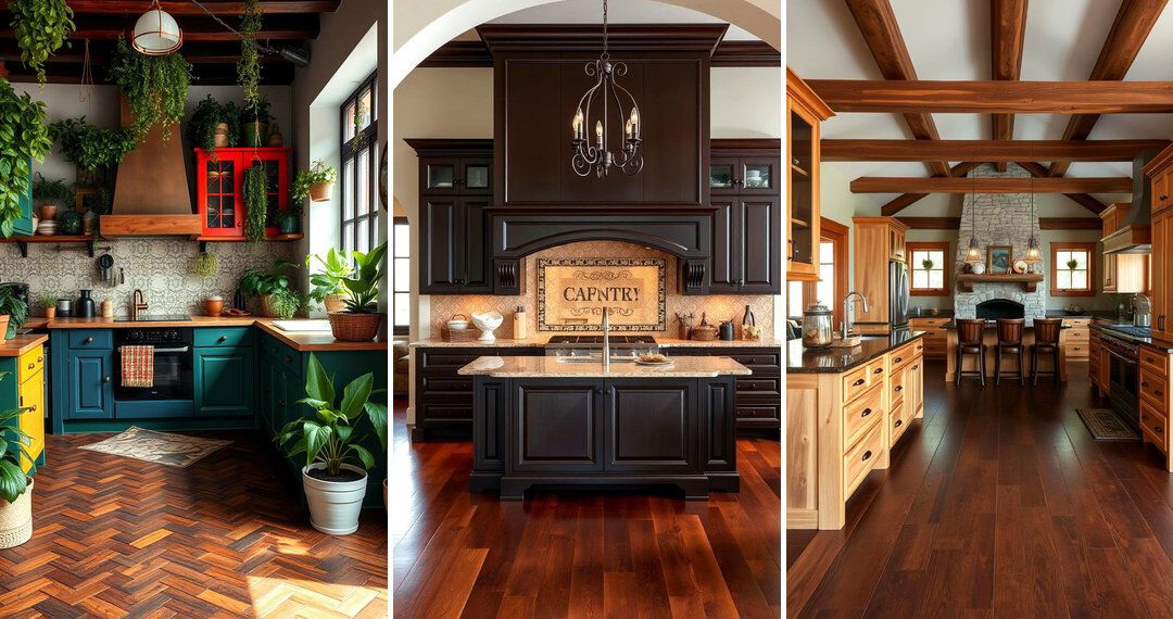 24 Beautiful Kitchens with Dark Wood Floors: Design Tips