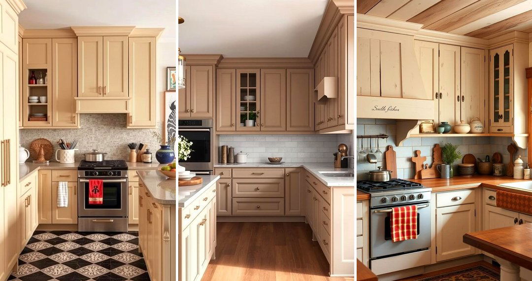 24 Warm Kitchens Featuring Beige Cabinets and Designs