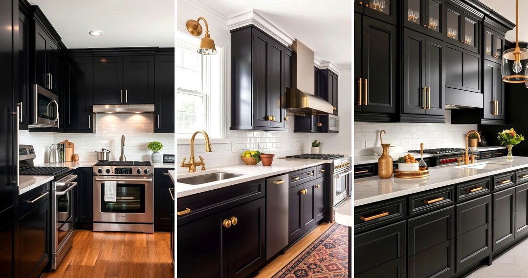 24 Bold Black Cabinet Kitchen Designs for Sleek Modern Spaces