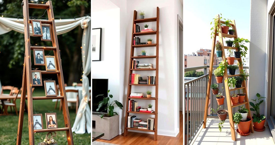24 Space-Saving Ladder Storage Ideas for Organized Living Spaces