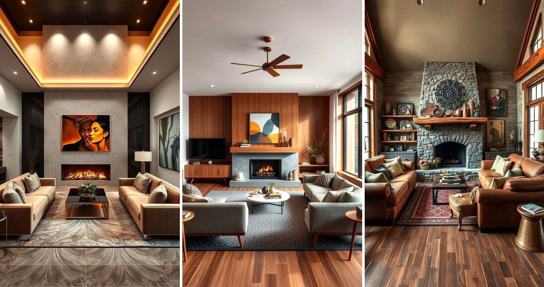 24 Living Room Ideas With Sectionals & Fireplace Designs