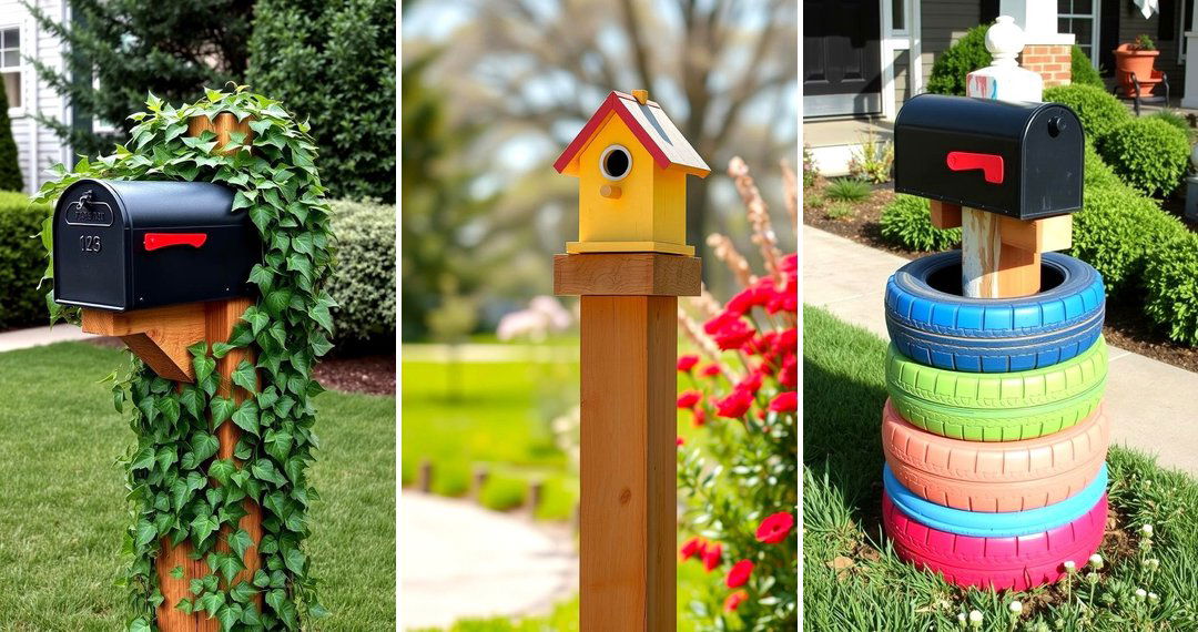 24 Charming Mailbox Post Ideas to Elevate Curb Appeal