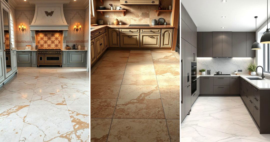 24 Marble Kitchen Floor Designs for Sleek Sophistication