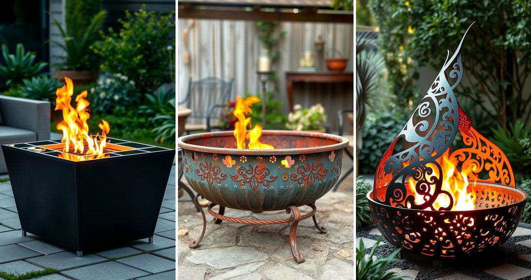 24 Metal Fire Pit Ideas for Backyard Gatherings