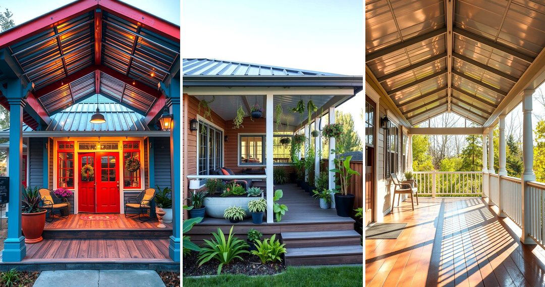 24 Metal Roof Porch Design Ideas for Durable Style