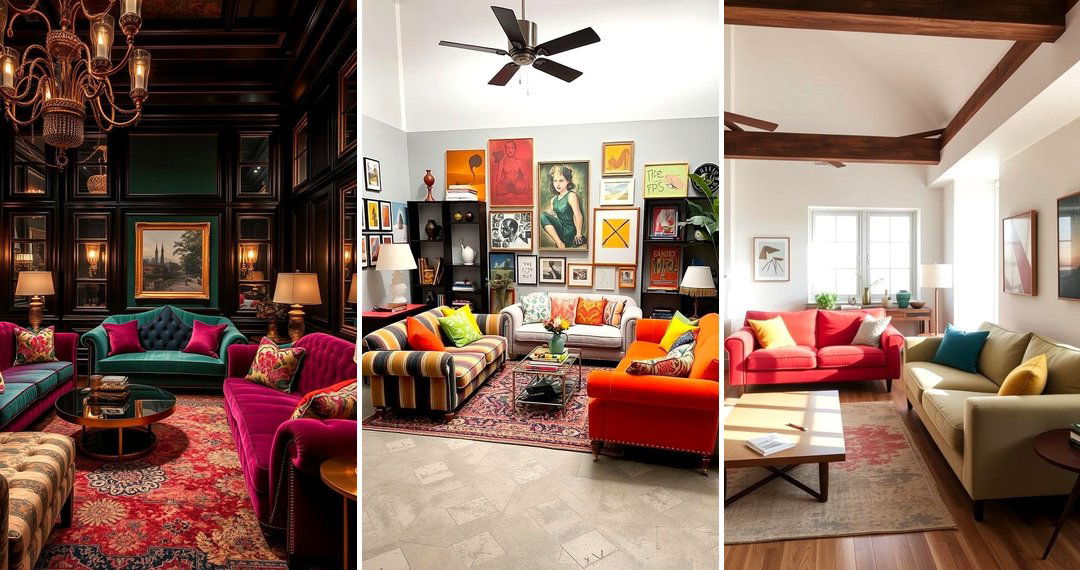 24 Mismatched Sofa Ideas for Eclectic Living Rooms