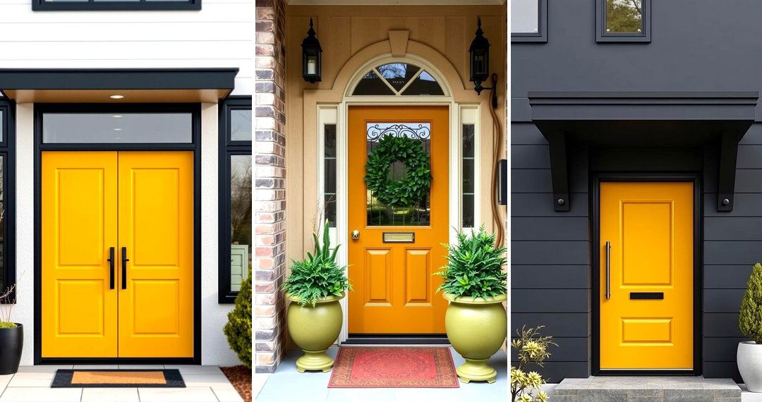 24 Mustard Yellow Front Door Ideas for a Bold Entrance