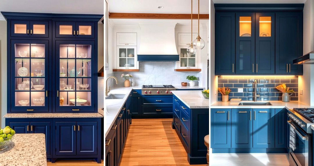 24 Stunning Navy Blue Kitchen Cabinet Design Inspirations
