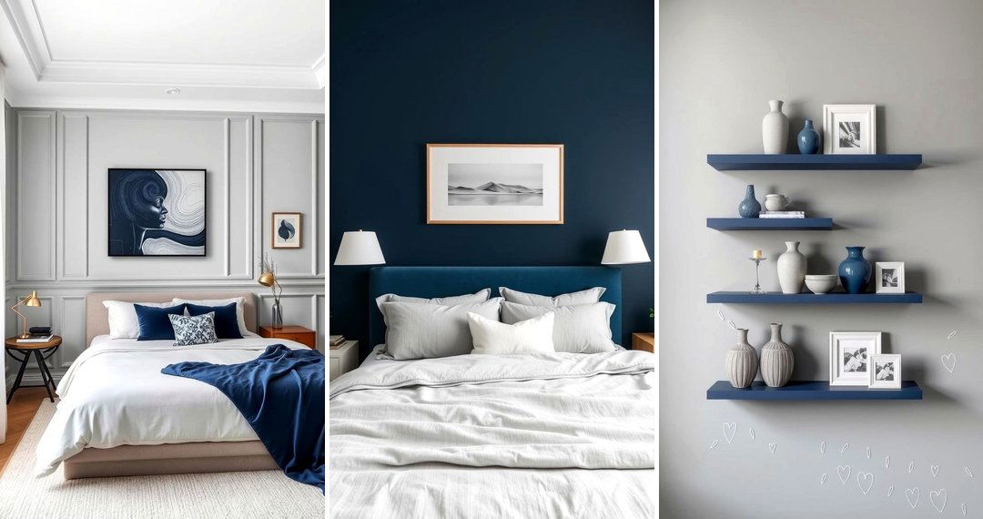 24 Navy Blue & Grey Bedroom Ideas: Serene Design Inspirations